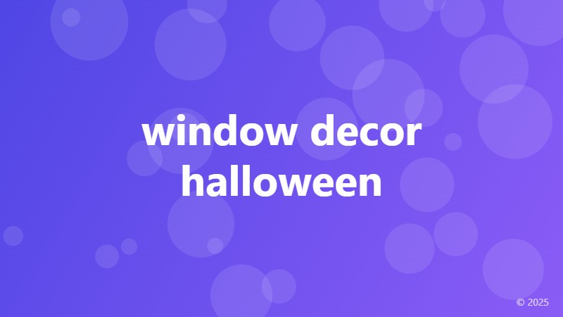 window decor halloween