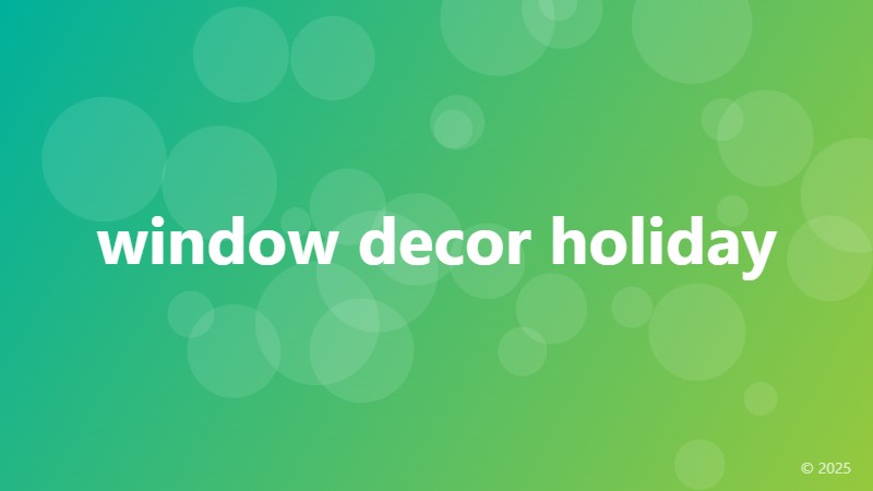 window decor holiday