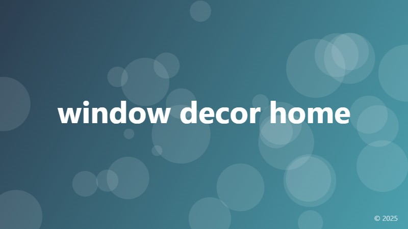 window decor home