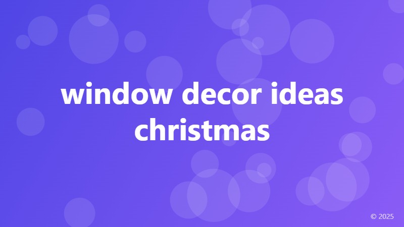 window decor ideas christmas