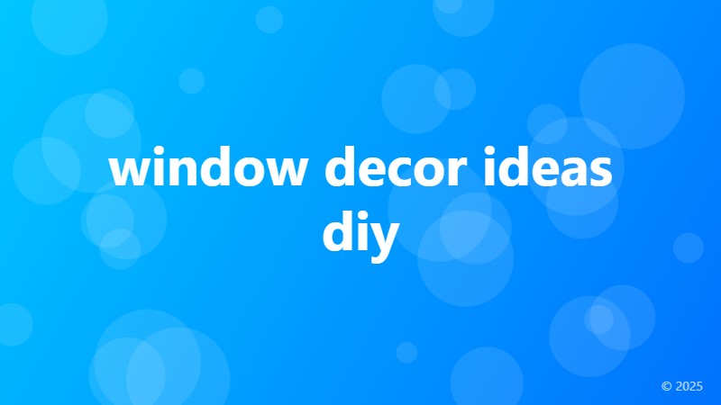 window decor ideas diy