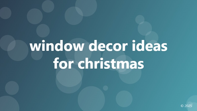 window decor ideas for christmas