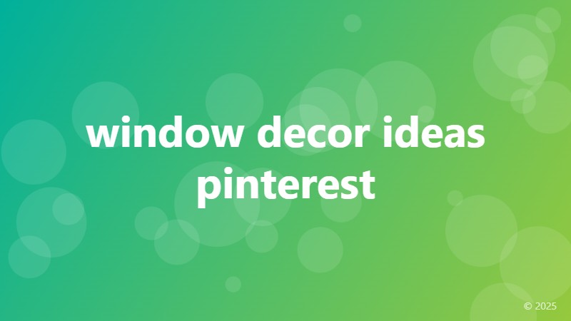 window decor ideas pinterest