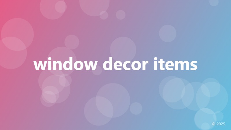 window decor items