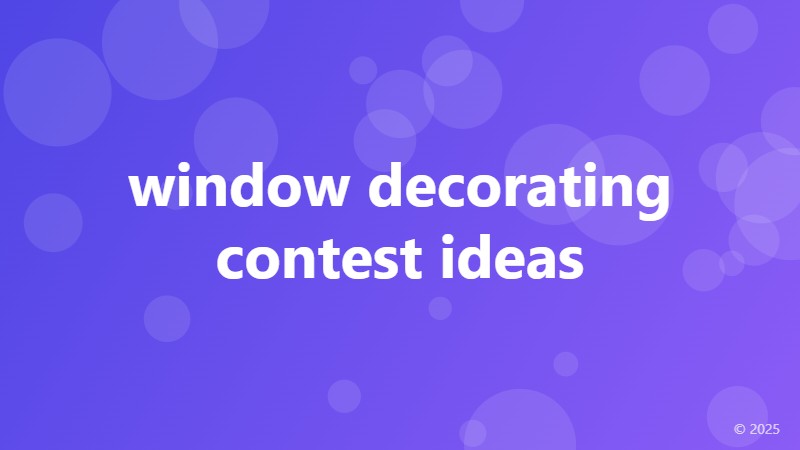 window decorating contest ideas