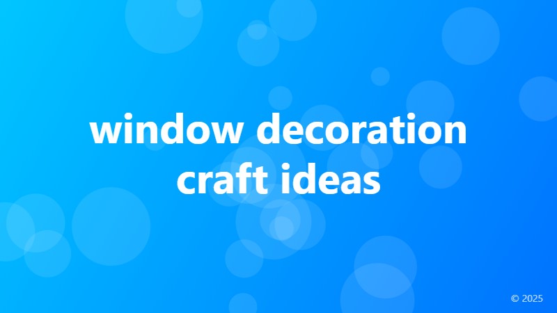 window decoration craft ideas