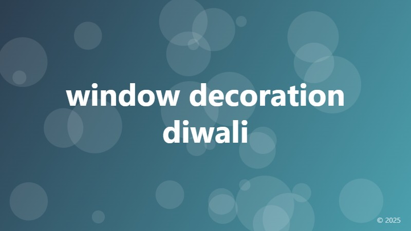 window decoration diwali
