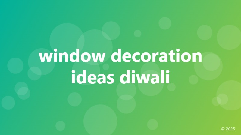 window decoration ideas diwali