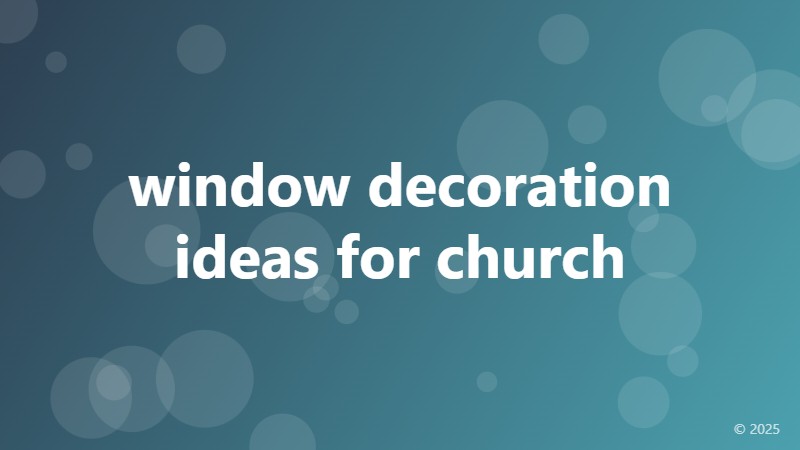 window decoration ideas for church