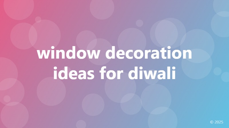 window decoration ideas for diwali