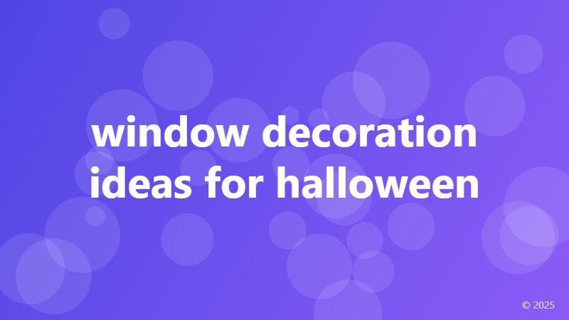 window decoration ideas for halloween