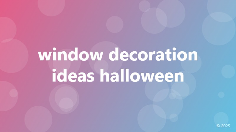 window decoration ideas halloween