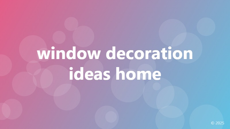 window decoration ideas home