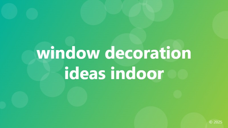 window decoration ideas indoor