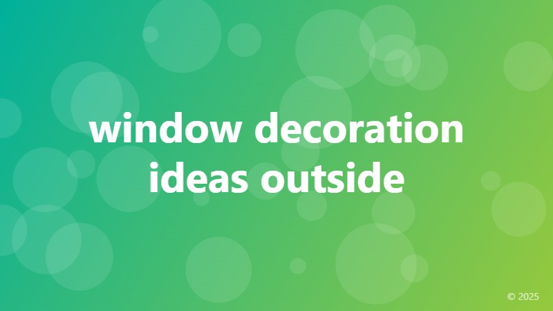 window decoration ideas outside