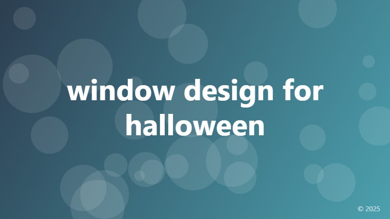 window design for halloween