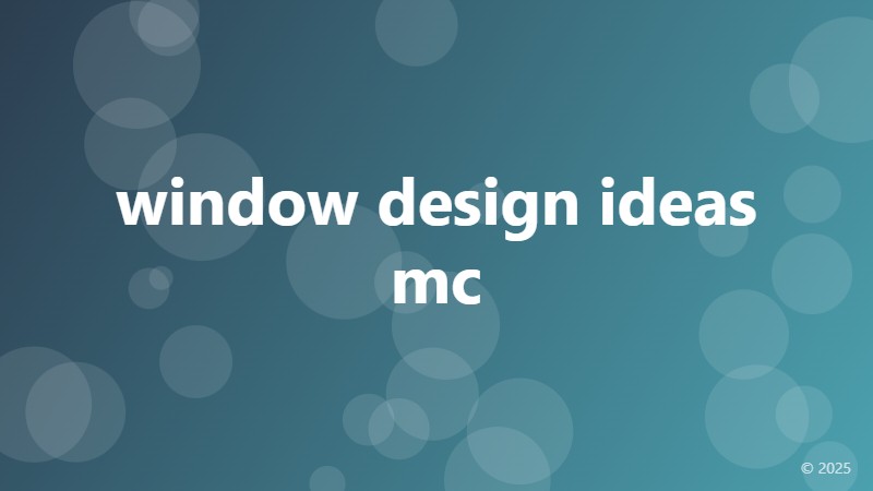 window design ideas mc
