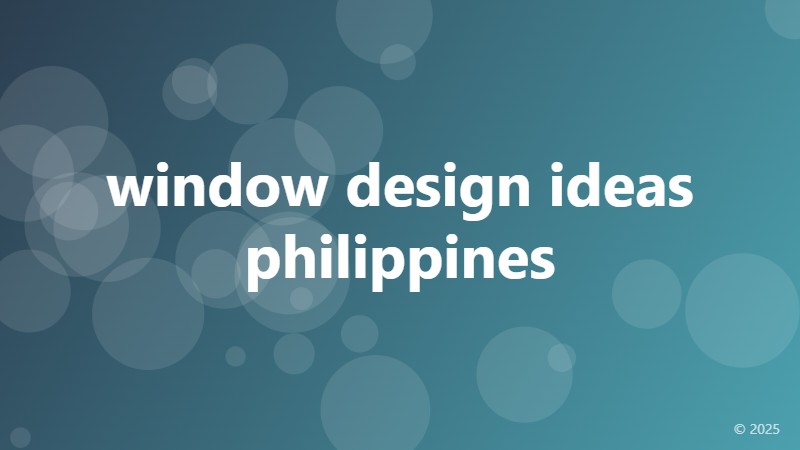 window design ideas philippines