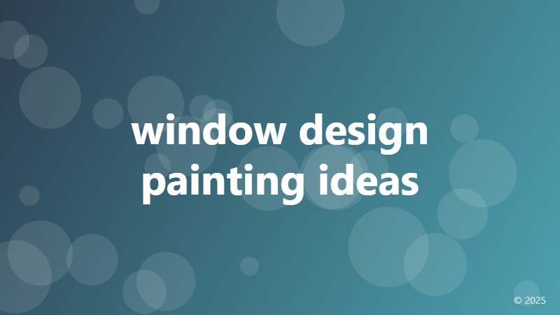 window design painting ideas