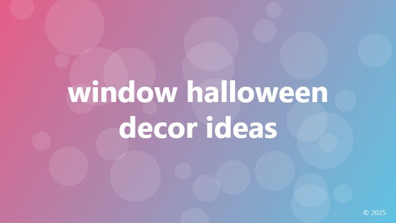 window halloween decor ideas