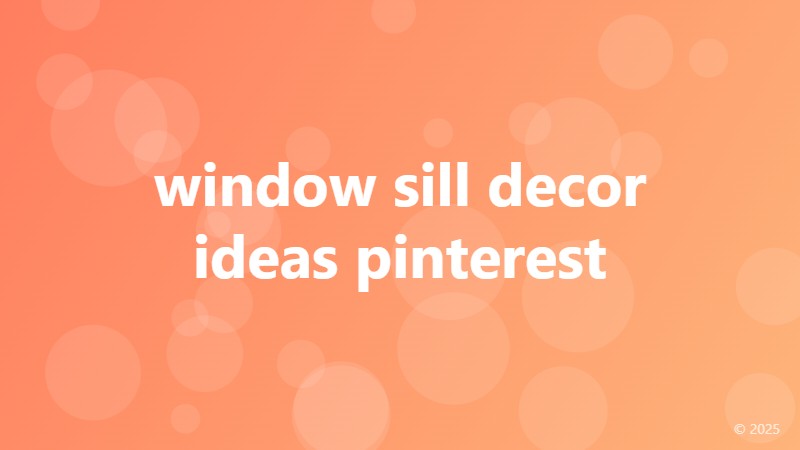 window sill decor ideas pinterest