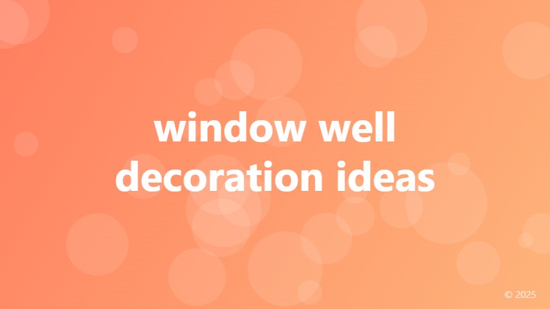 window well decoration ideas
