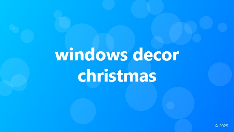 windows decor christmas