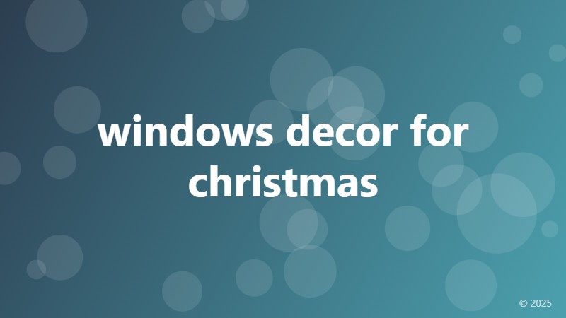 windows decor for christmas