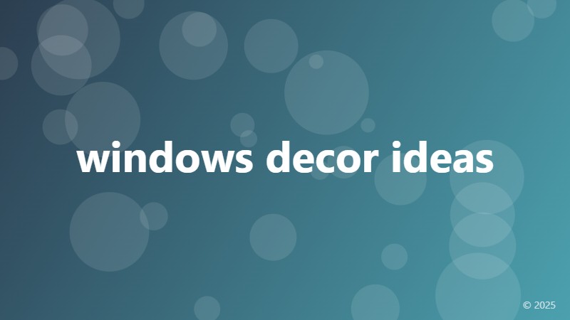 windows decor ideas