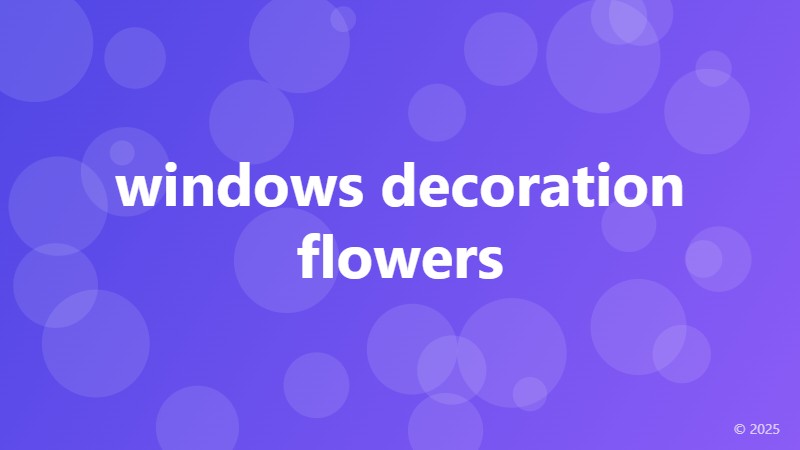 windows decoration flowers