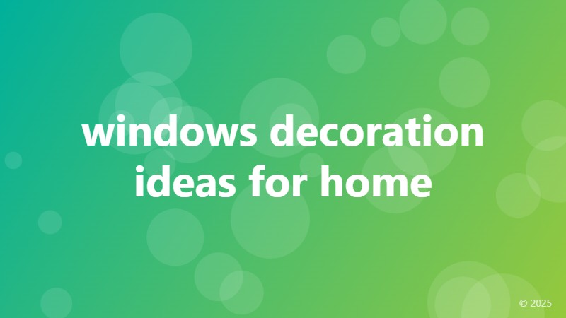 windows decoration ideas for home