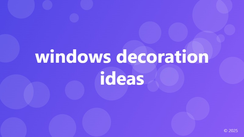 windows decoration ideas