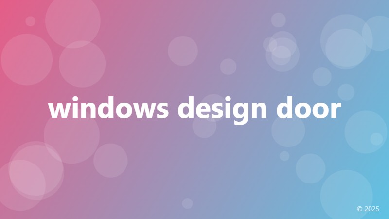 windows design door