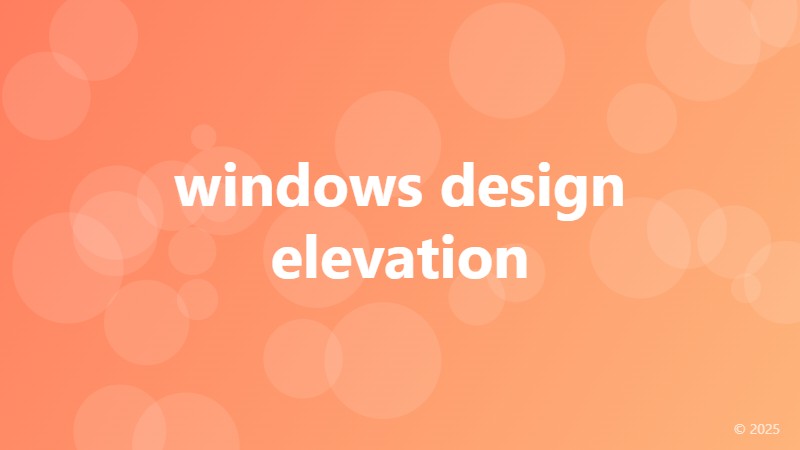 windows design elevation