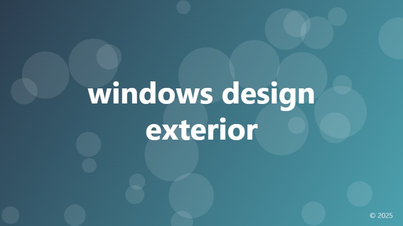 windows design exterior